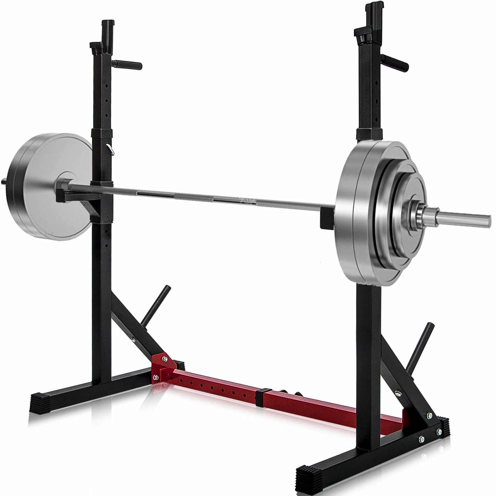 (image for) [US Direct] Dipping Station 43.5~67.5inch High 13 Levels Adjustable Weight Lifting Bench Barbell Stand Fitness Gym Home 550 Pound Loading